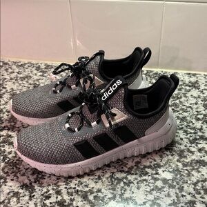 Adidas Kids Black and Gray Sneakers